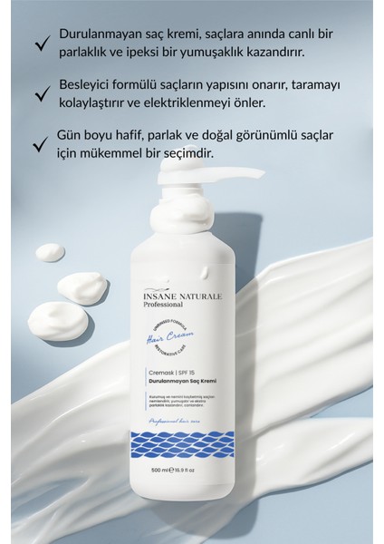 INSANE NATURALE Durulanmayan Saç Bakım Kremi (Cremask) 500 ml