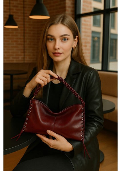 Lüks Düğümlü Sap Detaylı Kadın Omuz Çantası – Şık Tasarım fiyatları