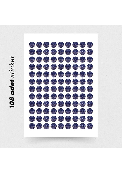 Yılbaşı Çam Temalı Mutlu Yıllar Sticker Seti, Yeni Yıl Hediye&paket Etiketi, 108 Adet, 33X33MM, Mavi fiyatları