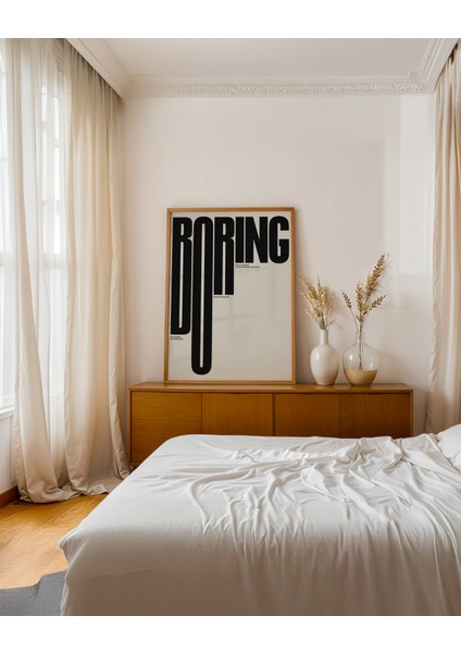 Do Boring Things Poster - Doğal Ahşap Çerçeveli Tablo fiyatları
