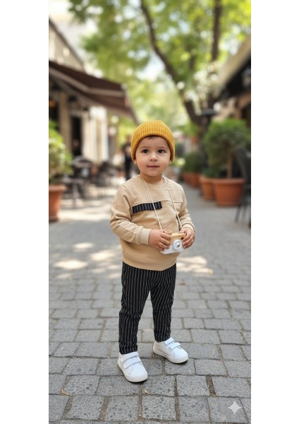 1-4 Yaş Bebek Çocuk Günlük 2’li Mevsimlik Takım |sweatshirt ve Pantolon Kombini Rahat ve Şık Tasarım