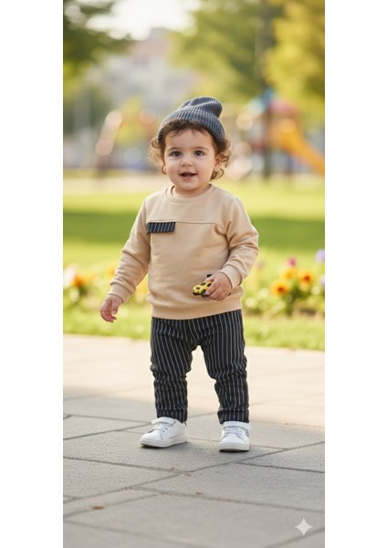 1-4 Yaş Bebek Çocuk Günlük 2’li Mevsimlik Takım |sweatshirt ve Pantolon Kombini Rahat ve Şık Tasarım fiyatları
