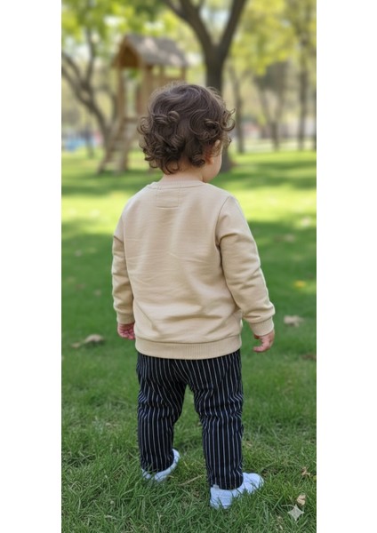 1-4 Yaş Bebek Çocuk Günlük 2’li Mevsimlik Takım |sweatshirt ve Pantolon Kombini Rahat ve Şık Tasarım modelleri