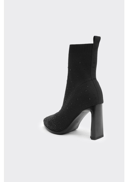 Topuklu Taş Aksesuarlı Streç Kadın Bot modelleri