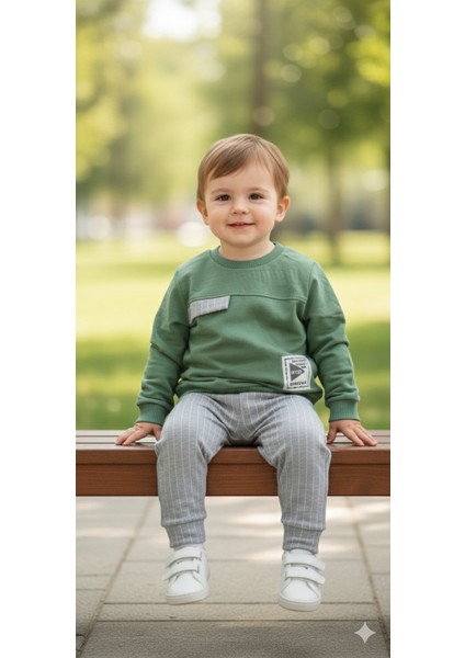 1-4 Yaş Bebek Çocuk Günlük 2’li Mevsimlik Takım |sweatshirt ve Pantolon Kombini Rahat ve Şık Tasarım fiyatları