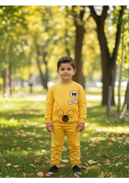 1-4 Yaş Bebek Çocuk Günlük 2’li Mevsimlik Takım |sweatshirt ve Eşofman Kombini Rahat ve Şık Tasarım