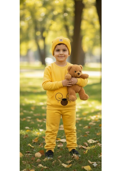 1-4 Yaş Bebek Çocuk Günlük 2’li Mevsimlik Takım |sweatshirt ve Eşofman Kombini Rahat ve Şık Tasarım modelleri