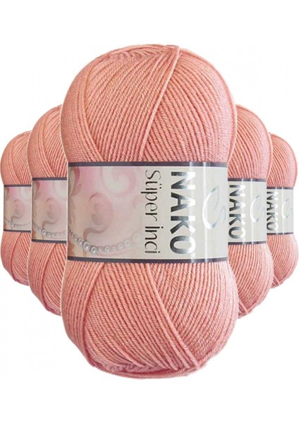 5 Adet Süper Inci El Örgü Ipi 100 gr Bonsai Çiçeği 2807