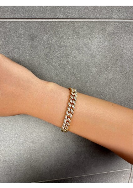 Vıp Seri 14K Gold Renk Çelik Bileklik- Rodyum Kaplama, Kararma Yapmaz, Lüks Zincir Model fiyatları