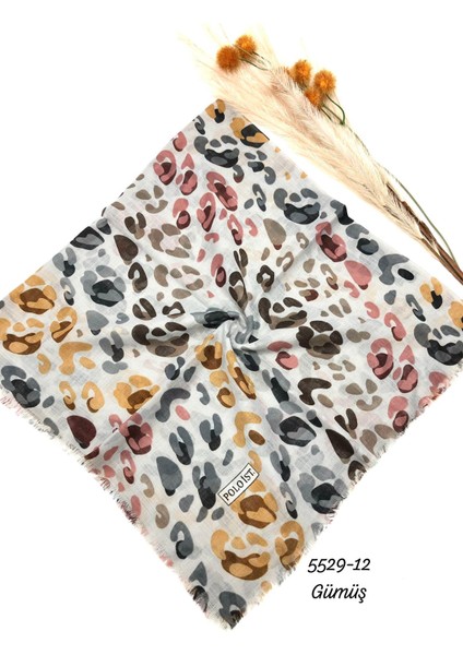 5529 Flamlı Pamuk Eşarp