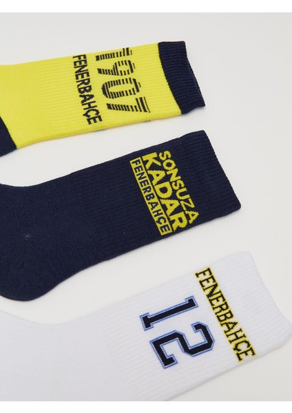 Fenerbahçe Baskılı Erkek Soket Çorap 5'li (W5) modelleri