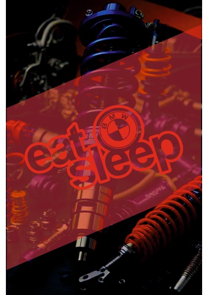 Eat Sleep Bmw Sticker 15X8 cm Jdm Araba-Moto-Laptop Cam Etiket Hologram Etiket Arma Sticker