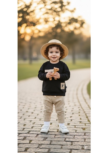 1-4 Yaş Bebek Çocuk Günlük 2’li Mevsimlik Takım |sweatshirt ve Pantolon Kombini Rahat ve Şık Tasarım indirimleri