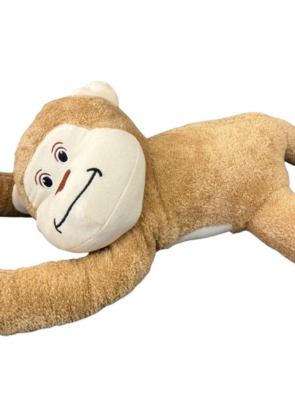 Sarılan Maymun Peluş Oyuncak, Kapıya Asılan Maymun Peluş, Elleri Cırt Cırtlı Maymun 130CM Kahve