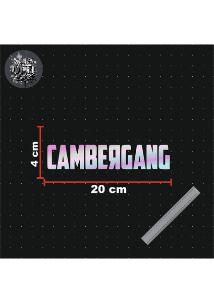 Cambergang Sticker 20X4 cm Jdm Araba-Moto-Laptop Cam Etiket Hologram Etiket Arma Sticker fiyatları