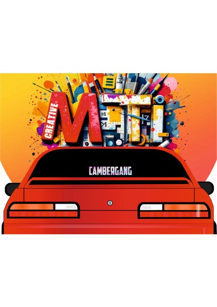 Cambergang Sticker 20X4 cm Jdm Araba-Moto-Laptop Cam Etiket Hologram Etiket Arma Sticker fırsatları