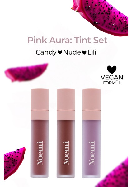 Pink Aura: Tint Set Candy - Nude - Lili