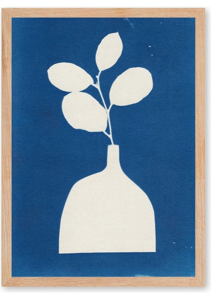 Indigo Still Life Poster - Doğal Ahşap Çerçeveli Tablo fırsatları