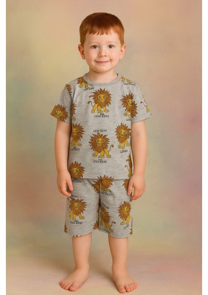 Erkek Çocuk Yazlık Pamuklu Nefes Alan Tişört Şort Takım - Erkek Çocuk Takım indirimleri
