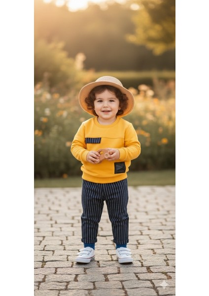 1-4 Yaş Bebek Çocuk Günlük 2’li Mevsimlik Takım |sweatshirt ve Pantolon Kombini Rahat ve Şık Tasarım