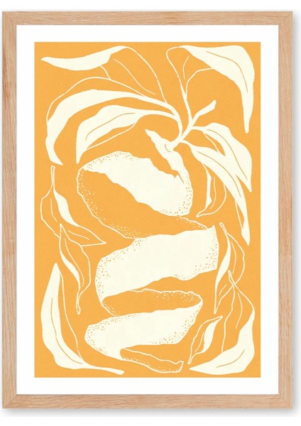 Citrus Peel Poster - Doğal Ahşap Çerçeveli Tablo fırsatları