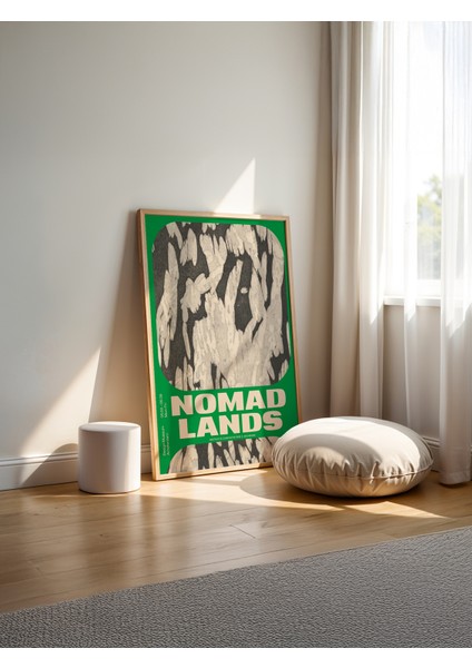 Nomad Lands Poster - Doğal Ahşap Çerçeveli Tablo fiyatları