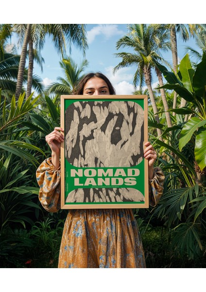 Nomad Lands Poster - Doğal Ahşap Çerçeveli Tablo modelleri