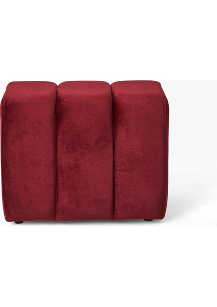 Yarmalı Puff Bordo