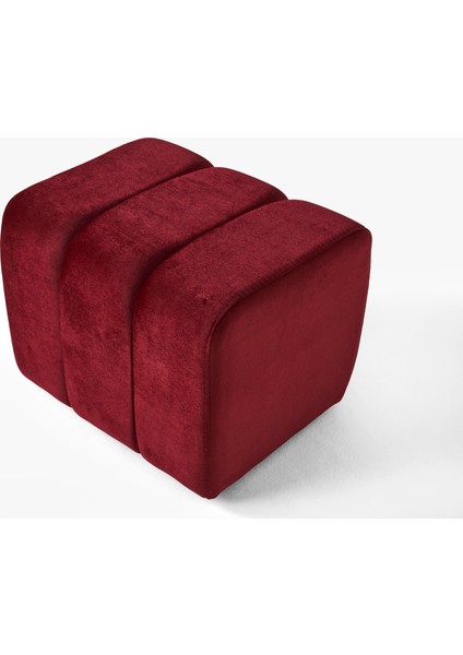 Yarmalı Puff Bordo modelleri
