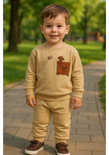 1-4 Yaş Erkek Çocuk Sweatshirt ve Eşofman Takımı – Pamuklu ve Dayanıklı Pamuk Kumaş