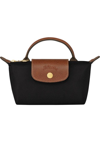 Longchamp Le Plıage Orıgınal Pouch Wıth Handle Black Xs