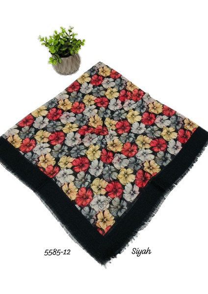 5585 Flamlı Pamuk Eşarp