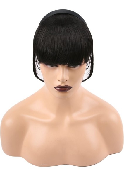 Taçlı Fiber Sentetik Perçem / Koyu Kestane