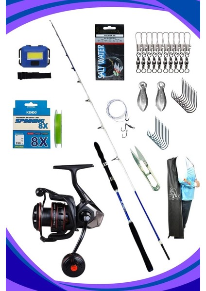 Viking 180CM 30-180GR Ceymar 4000XA2 Tekne Olta Seti