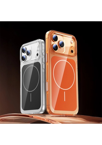 Apple iPhone 17 Pro Max Kılıf Redclick M-Safe Şarj Özellikli Şeffaf Kamera Kontrol Butonlu Lugano Kapak fiyatları