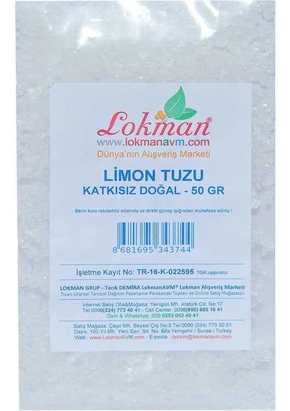 Limon Tuzu Granül Çakıl 50 gr Paket fiyatları