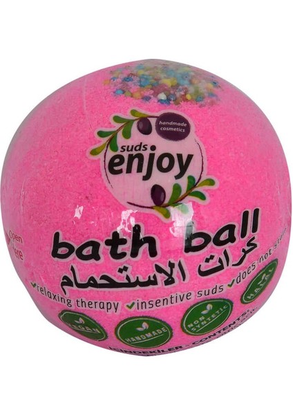 Pembe Düşler El Yapımı Banyo Küvet Topu Sabunu Pembe 90-120 gr