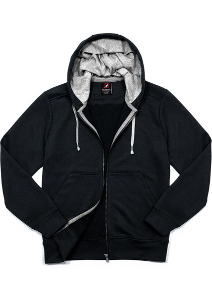 Erkek Field Normal Kesim Üç Iplik Şardonsuz Kapüşonlu Sweat Mont Koyu Gri fiyatları