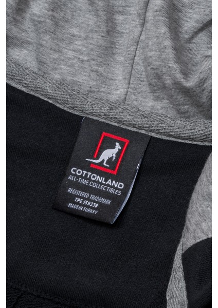 Erkek Field Normal Kesim Üç Iplik Şardonsuz Kapüşonlu Sweat Mont Koyu Gri fırsatları