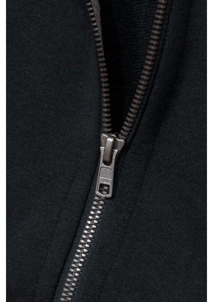 Erkek Field Normal Kesim Üç Iplik Şardonsuz Kapüşonlu Sweat Mont Koyu Gri indirimleri