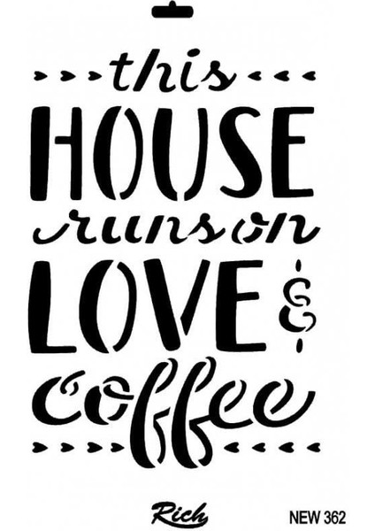 Rich New Seri N-362 Stencil 35X25 cm