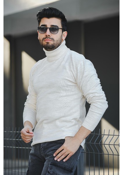 Seka 849 Pamuk Slim Fit Erkek Tam Balıkçı Boğazlı Kazak