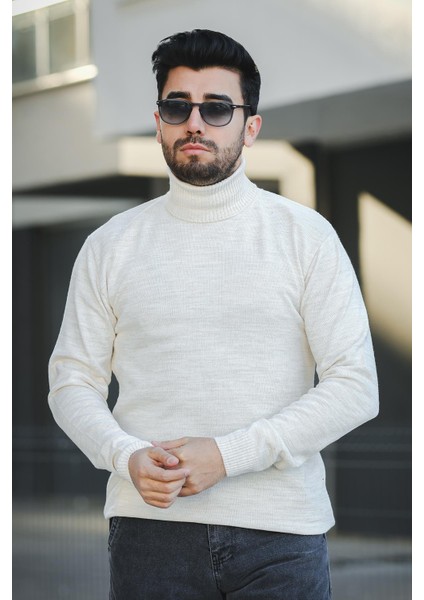 Seka 849 Pamuk Slim Fit Erkek Tam Balıkçı Boğazlı Kazak modelleri