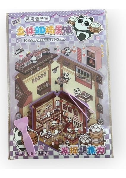 3D Sahne Çıkartma Sticker Kitabı – Çocuklar ve Yetişkinler Için Dıy Kendin Yap Sticker Oyun Seti, Hayal Gücünü Geliştiren Eğitici Aktivite fiyatları