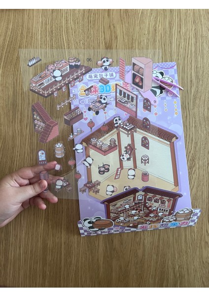 3D Sahne Çıkartma Sticker Kitabı – Çocuklar ve Yetişkinler Için Dıy Kendin Yap Sticker Oyun Seti, Hayal Gücünü Geliştiren Eğitici Aktivite