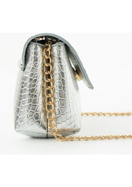 Parlak Timsah Deri Baskılı Özel Tasarım Çapraz Zincir Askılı Çanta fiyatları