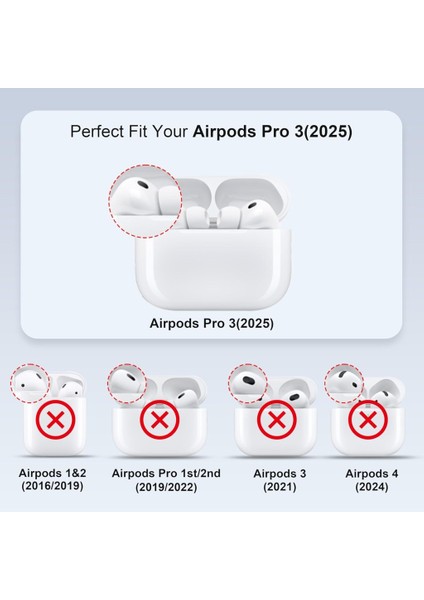 Apple Airpods Pro 3. Nesil ile uyumlu Kılıf Kristal Silikon Şeffaf Case fiyatları