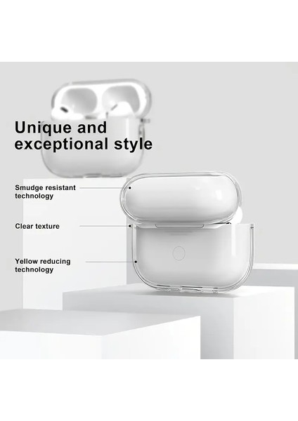 Apple Airpods Pro 3. Nesil ile uyumlu Kılıf Kristal Silikon Şeffaf Case modelleri