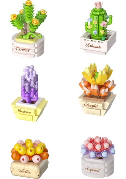 Sürpriz Saksı Çiçekleri Sukulent Serisi 3D Puzzle - 1 Adet fiyatları