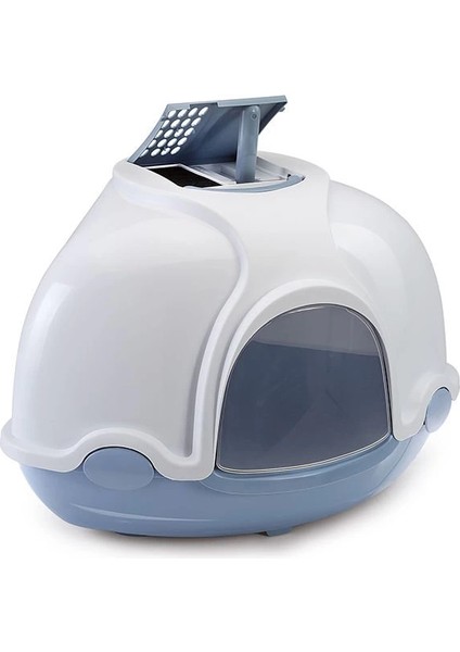 Imac Ginger Kapalı Kedi Tuvaleti Beyaz/mavi 52X52X44.5 cm